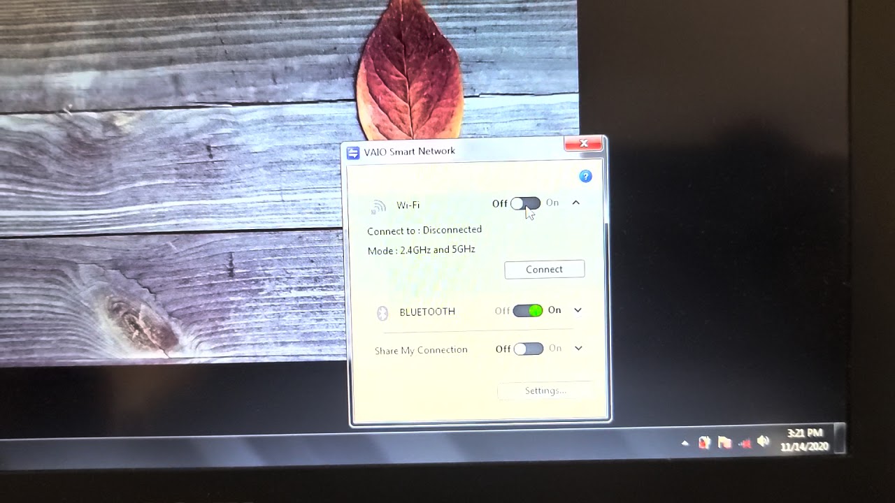 SONY VAIO WiFi Not Working Not Connected No Connections Available Fix Repair VAIO 