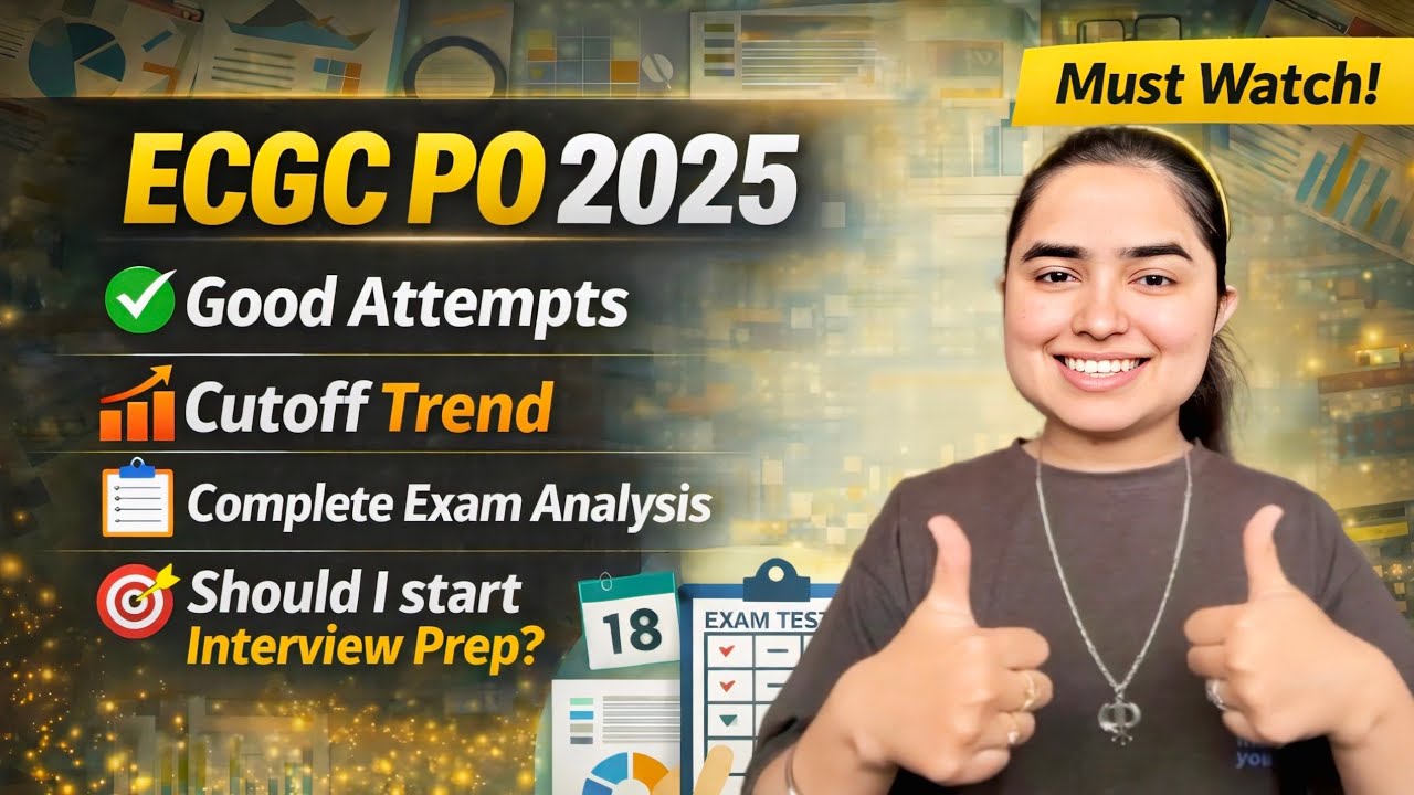  ECGC PO 2025 Exam Analysis • Expected Cutoff & Good attempts by Shivani keswani #ecgc #ecgcpo