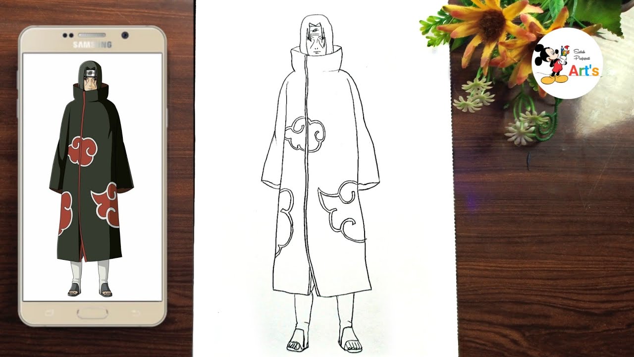 Itachi Uchiha Full Body Drawing Video || Itachi From Naruto || Easy Anime Drawing