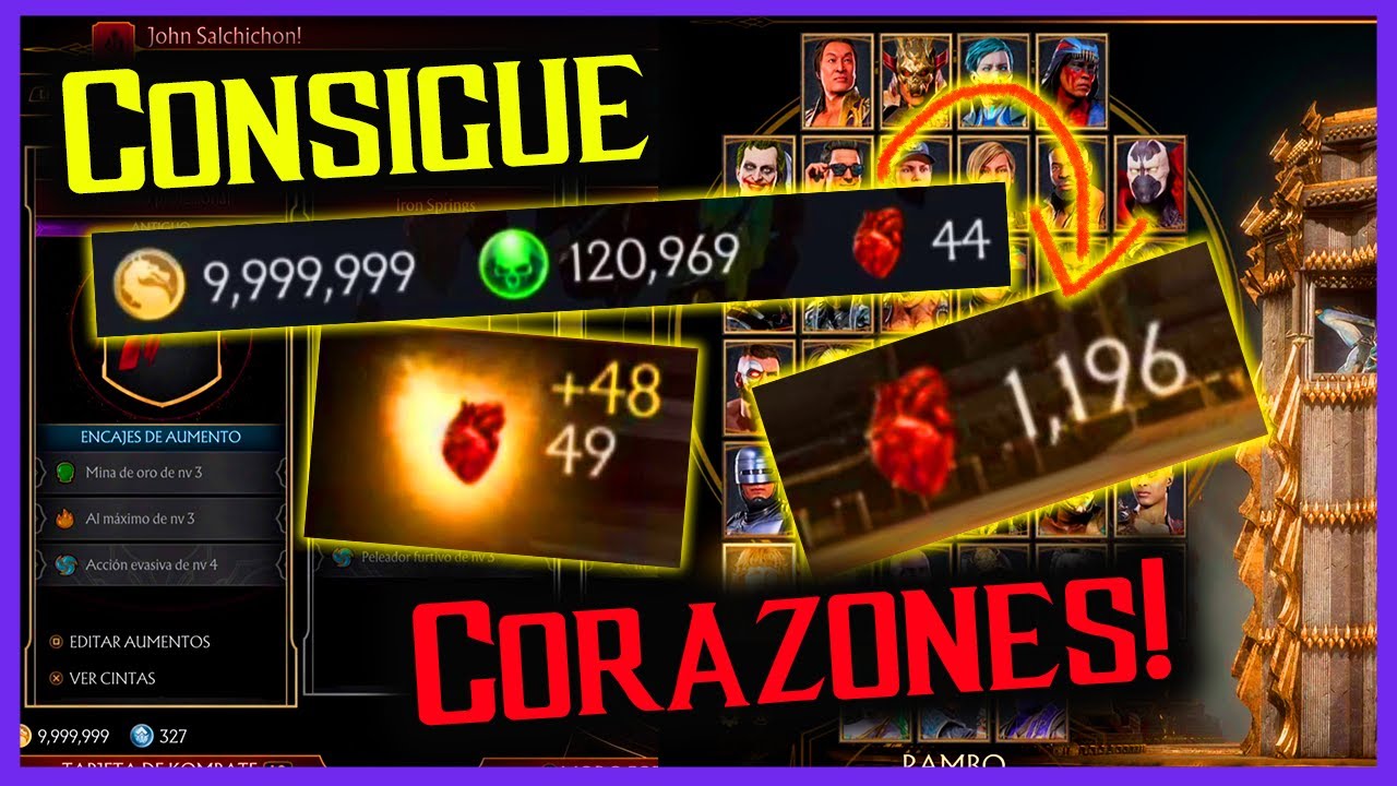 Como Ganar CORAZONES Rápido! Mortal Kombat 11 Ultimate