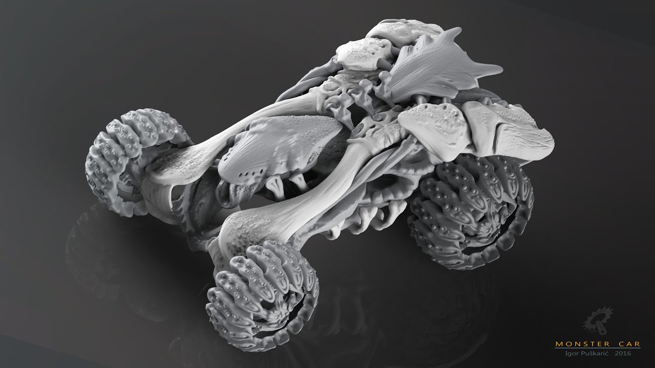 Concepting a Monster Car in Zbrush 4R7