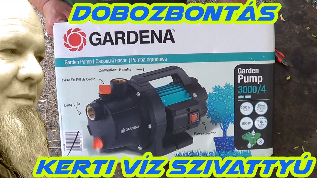 Gardena - kerti szivattyú - bontsuk ki.