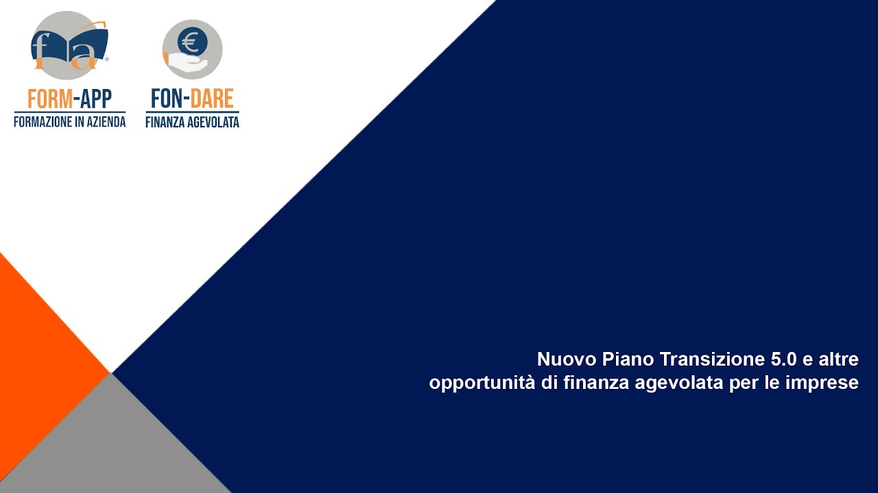 28.02.2024 - Nuovo Piano Transizione 5.0 e altre opportunità di finanza agevolata per le imprese