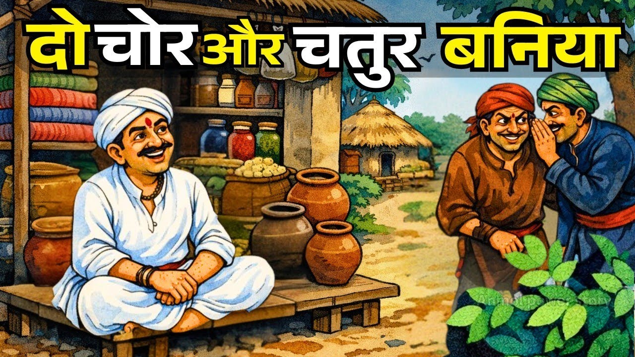 दो चोर और चतुर बनिया | धार्मिक कहानी | Gyanvardhak kahani | ज्ञानवर्धक | dharmik kahani