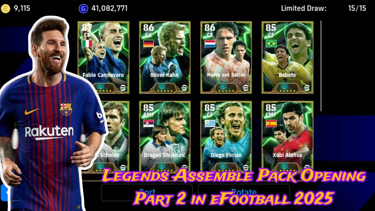 Legends Assemble Pack Opening Part 2 in eFootball 2025