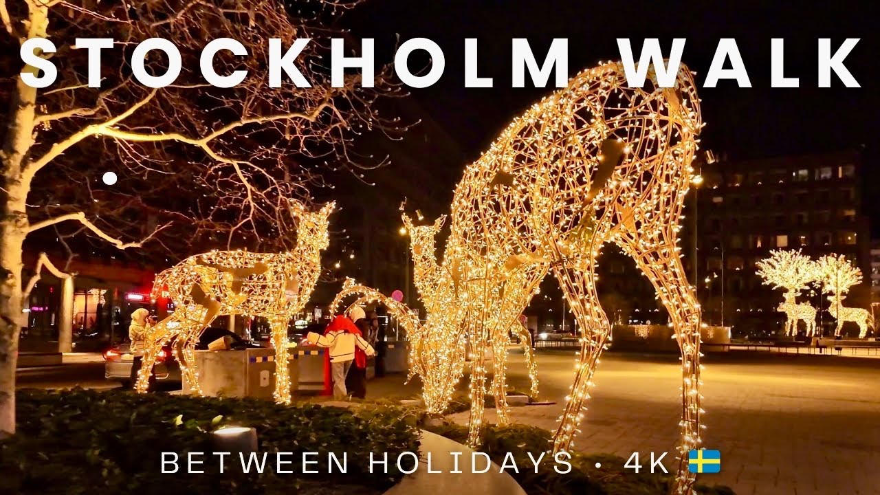 Stockholm Between Christmas & New Year 🇸🇪✨ | Evening City Walk from Drottninggatan (4K) 