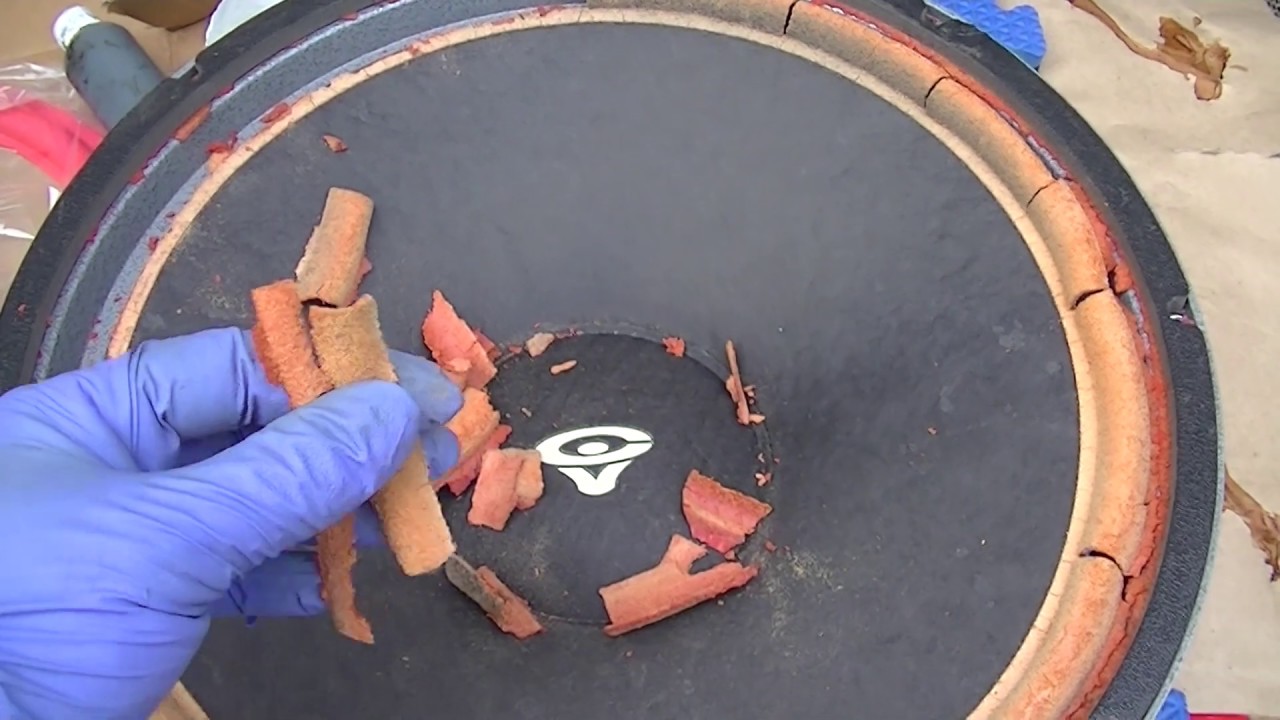 Speaker Refoam Cerwin Vega Woofer Foam Surround Replacement Desert Party Clips