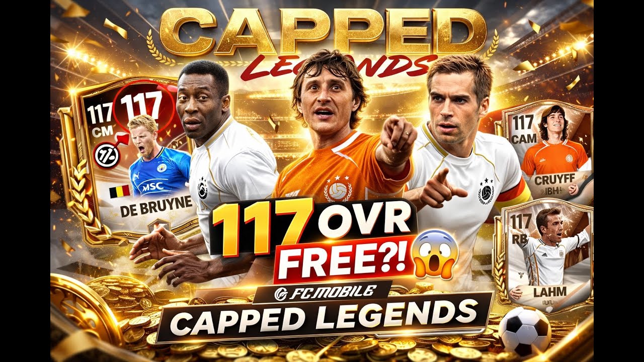 FC Mobile Capped Legends Event Is Here! 😱 117 OVR De Bruyne, Cruyff & More | Road to 4K SUBS!