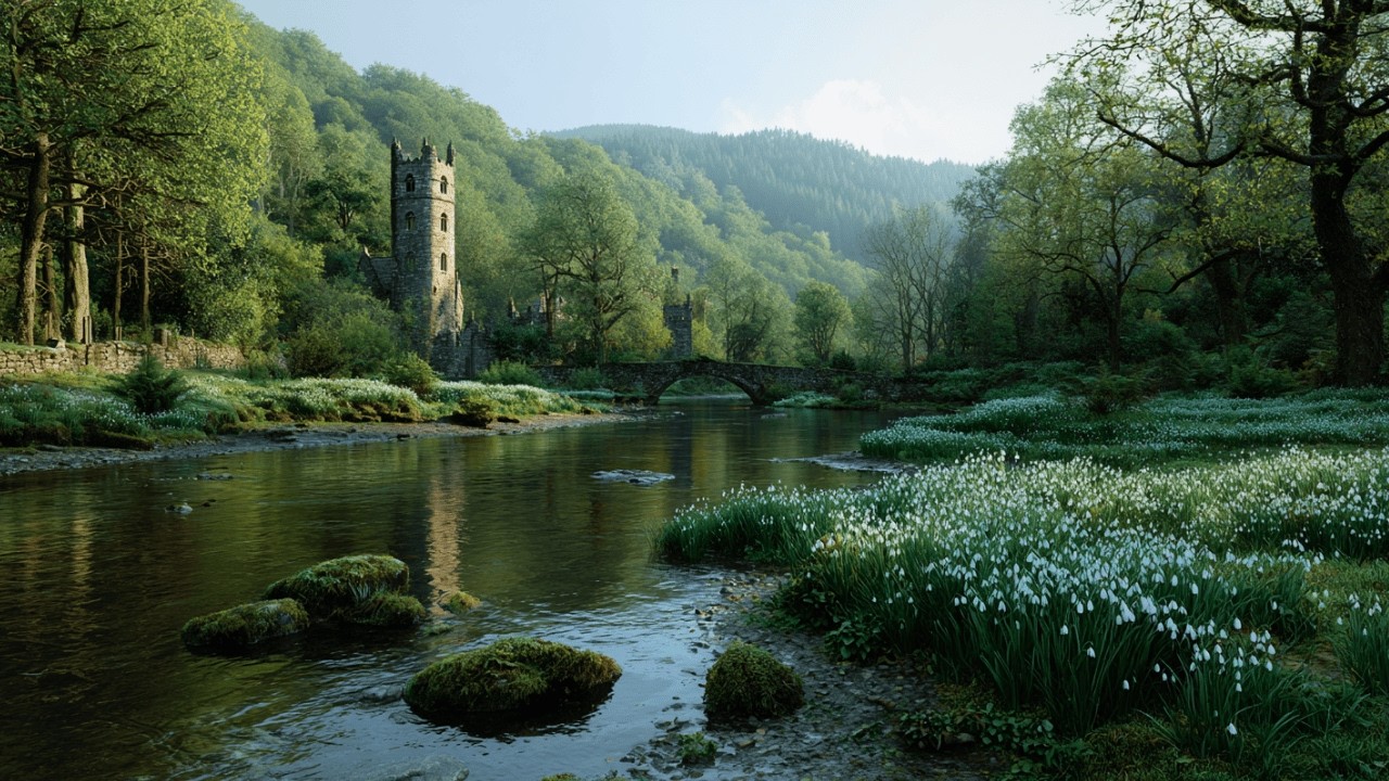 Celtic Spring by the Old Stone Bridge | Relaxing Highland Music