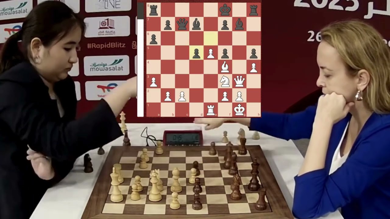 HUGE UPSET! 😱 | WIM Zarina Nurgaliyeva vs GM Antoaneta Stefanova | Women's World Blitz 2025 Rd 4
