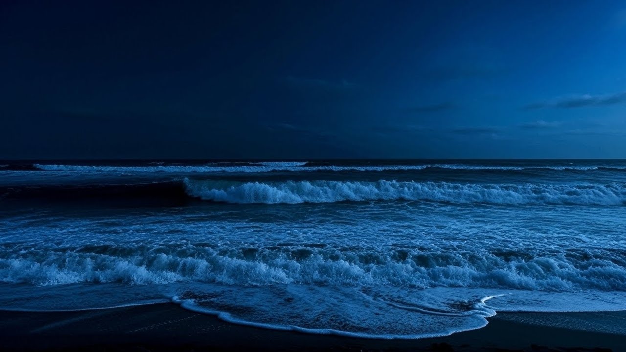 Pure Sleep Ambience: Ocean Waves to Calm Your Mind (Dark Screen)