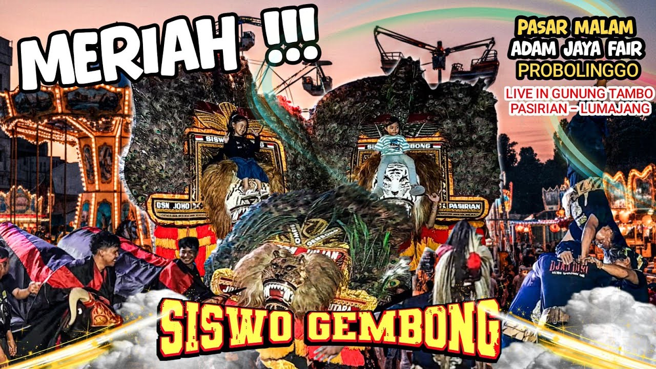 Meriahnya pasar malam gunung tambo ‼️ bersama Reyog Siswo Gembong Terbaru 2026 By adam Jaya Fair