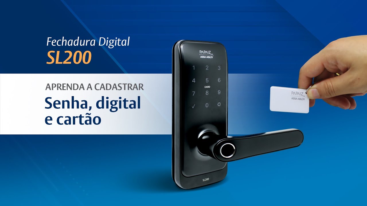 Fechadura Eletrônica SL200 | Cadastro de senhas