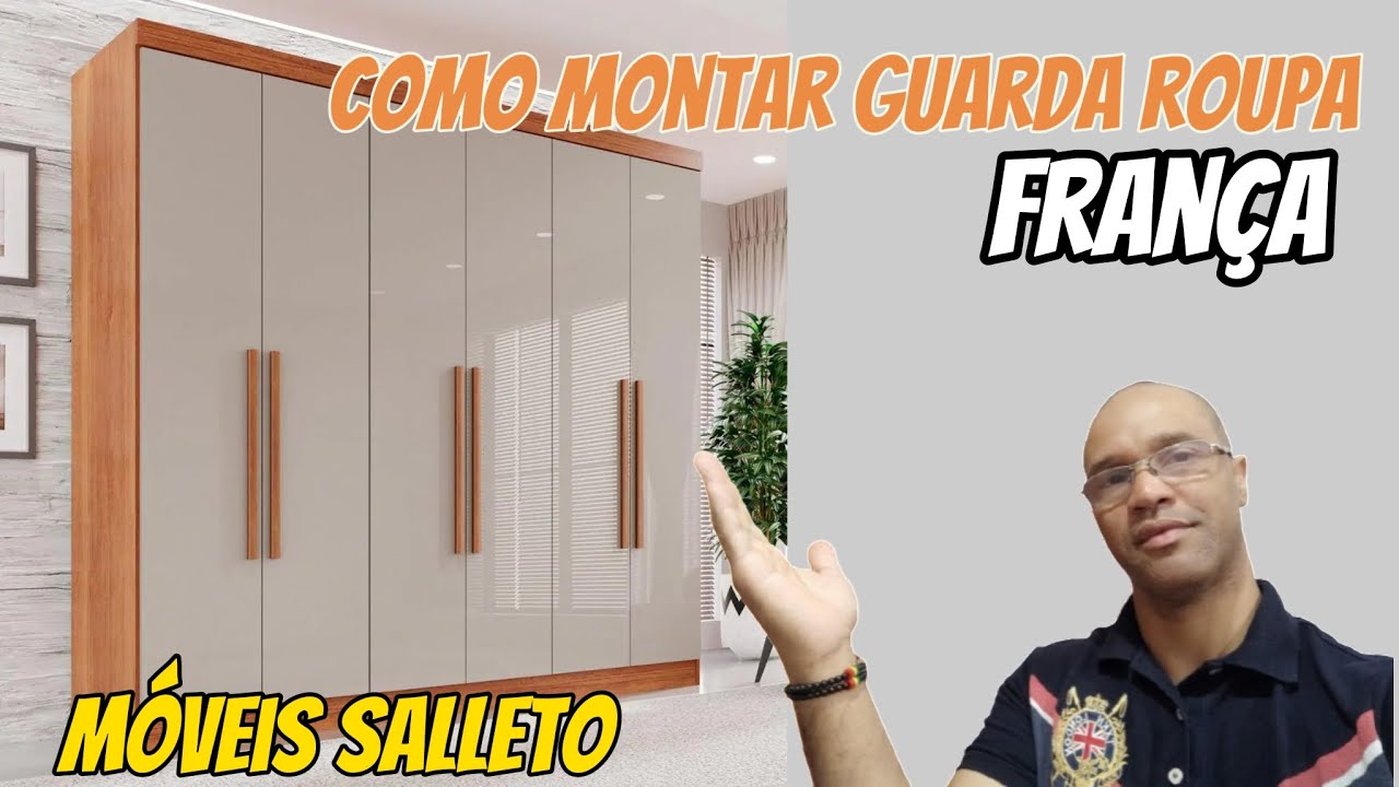 Aprenda Montar Guarda-Roupa Casal 6 Portas 2 Gavetas França