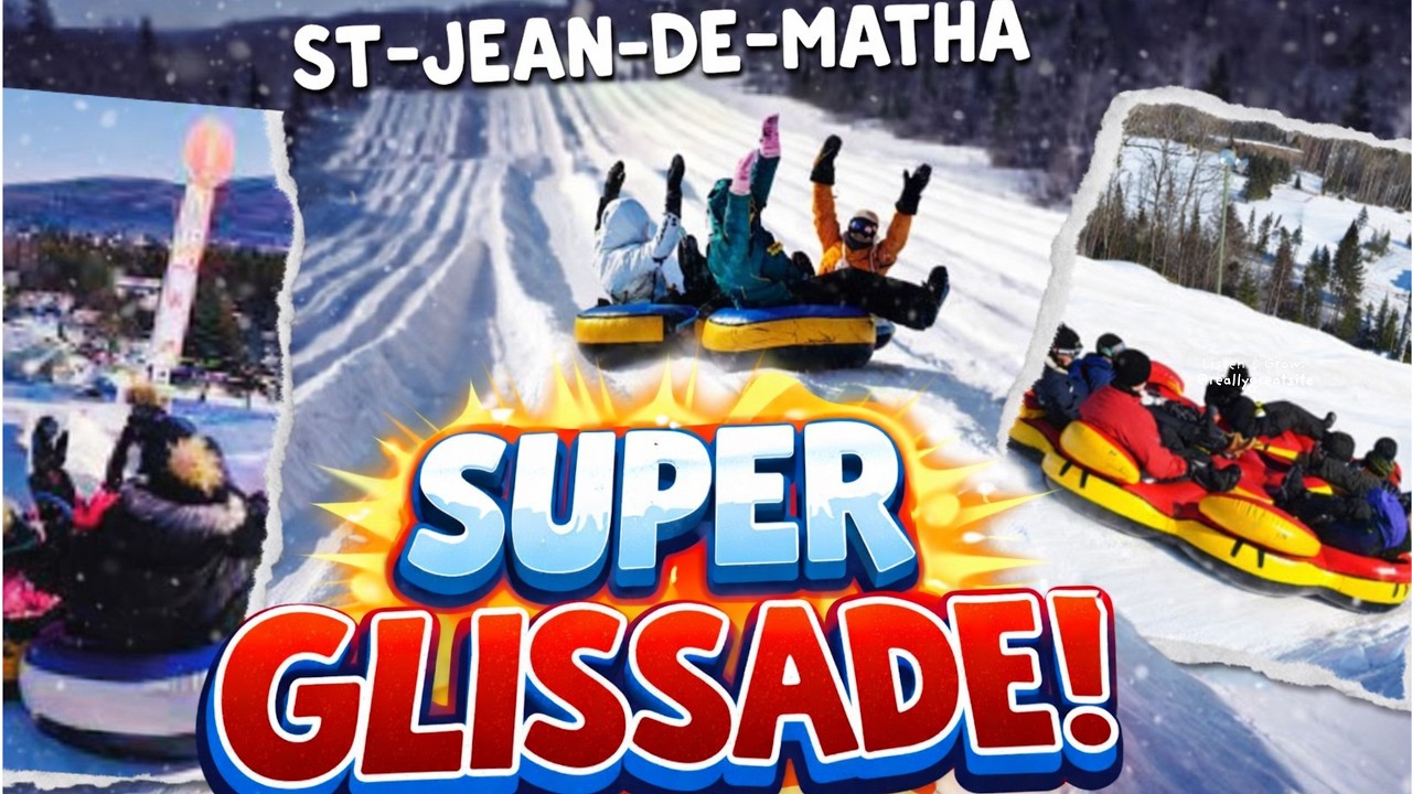 Super Glissade St-Jean-de-Matha, Quebec,Canada❄️🥶Rafting sur neige❄️🥶Glissade sur tube❄️🥶#canada