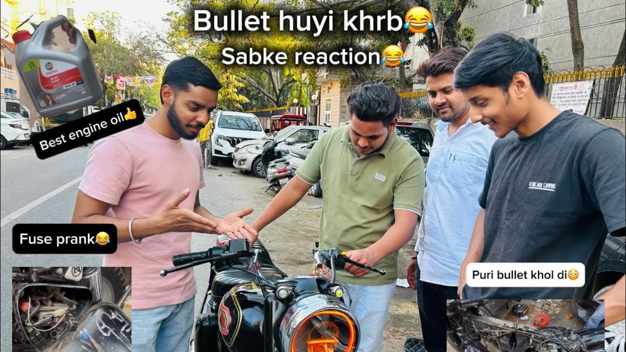 Bullet 350 BS6 [EFI] full service👍 Service ke baad start nhi huyi bullet😂(Prank) Head packing leak🥲