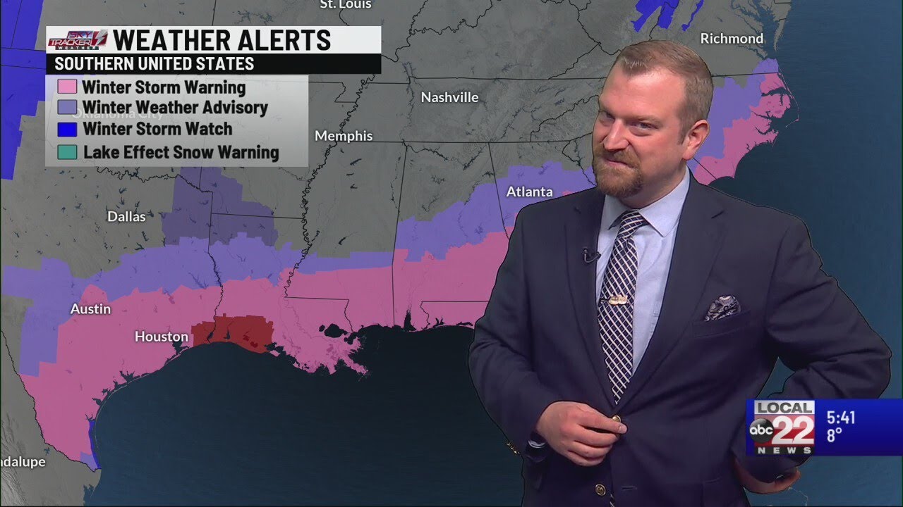 Gulf Coast gets issued first ever blizzard warning