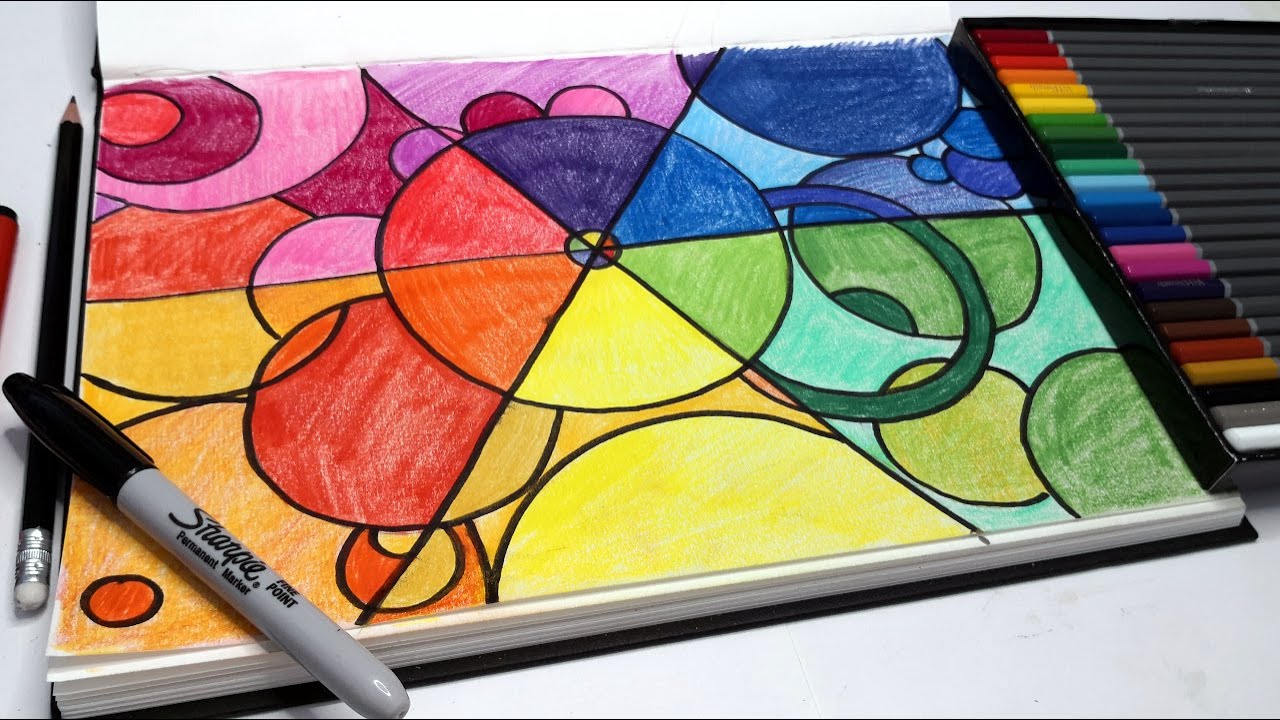 ART LESSON - ABSTRACT COLOUR WHEEL