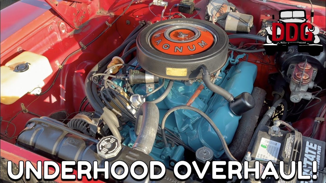 Restoring My 1968 Dodge Charger 383 Engine Compartment!