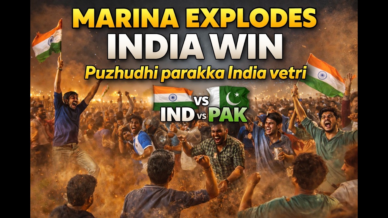 4K India Beats Pakistan – Marina Turns Into a Festival - Ind vs Pak