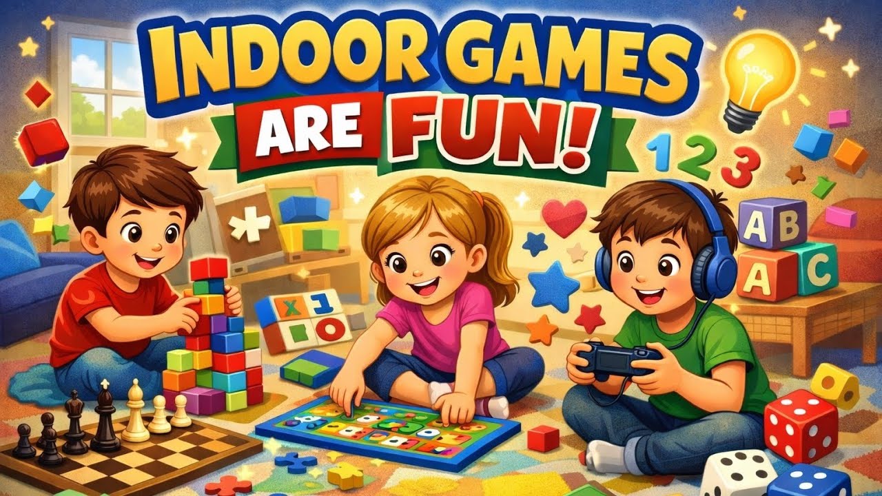Indoor Games for Kids at Home | Play at Home | Ludo, Puzzle, Chess🧩♟️