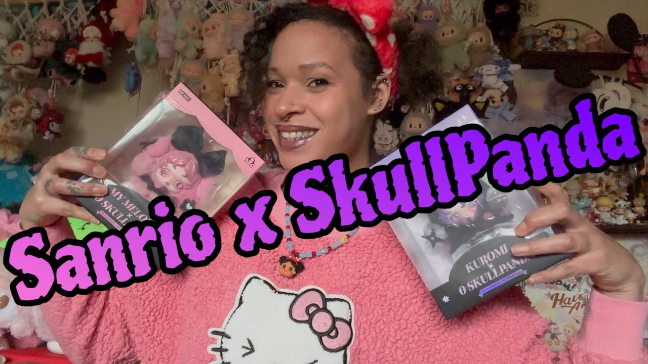 Мягкие кулоны My Melody & Kuromi x Skull Panda - Pop Mart