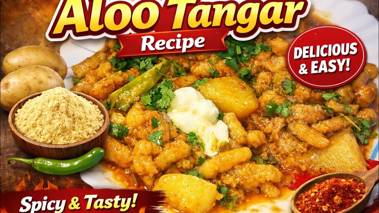 Aloo Tangar Recipe | Easy & Spicy Pakistani Desi Nashta | Bismillah Cooking