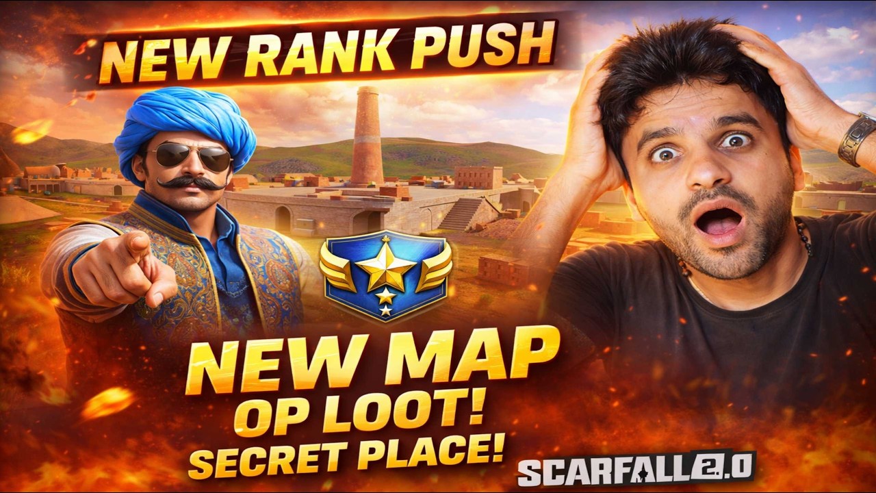 Scarfall 2.0 😱 New Map + OP Loot 🔥 Rank Push LIVE