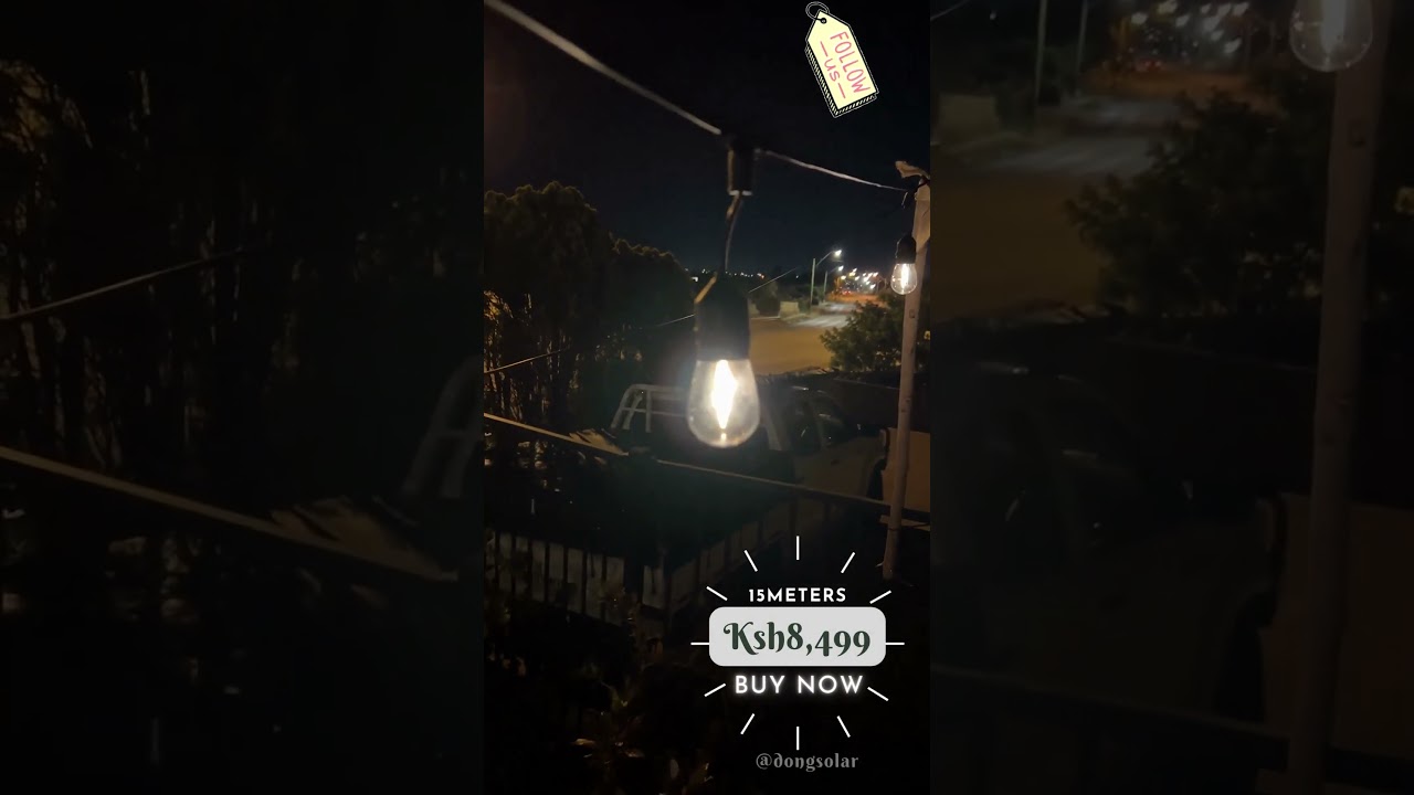 S14 Solar String Light 15m, 15Bulbs Shs8,499
