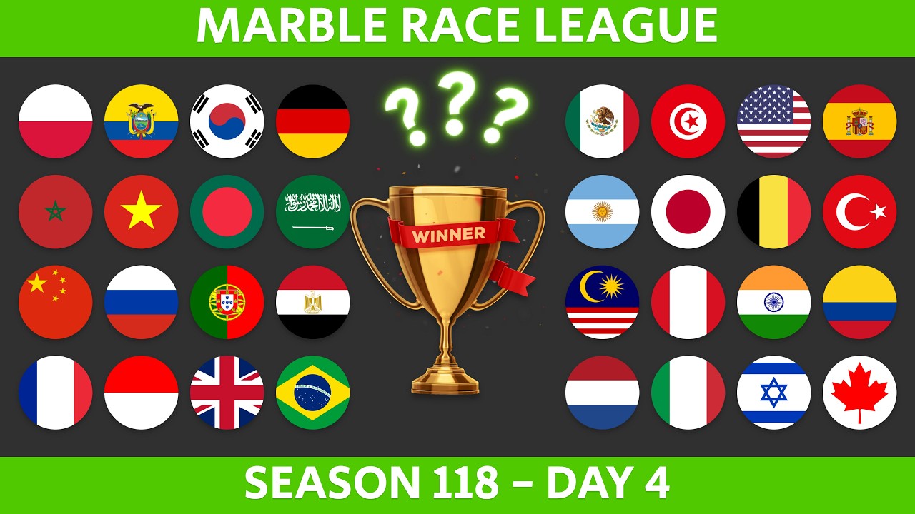 Marble Race League Season 118 DAY 4 Marble Race in Algodoo