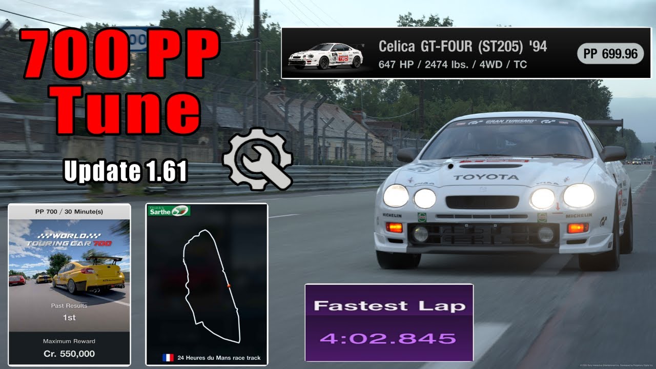 GT7|Easy Money!|Celica GT-FOUR '94|Engine Swap|No Pit Stops!LeMans 700pp|1.61