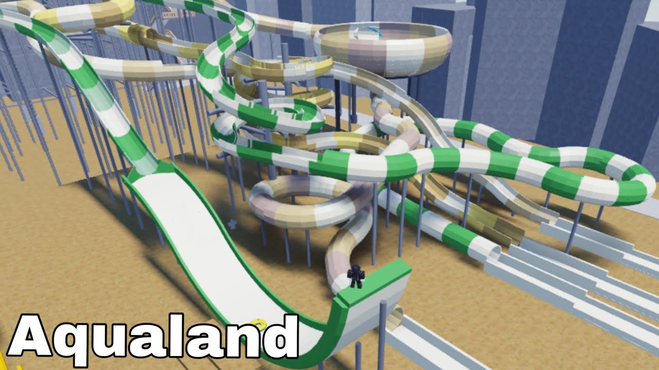 All waterslides at Aqualand Waterpark | ROBLOX (ft WReese12origami & SnowyQueen_1234)