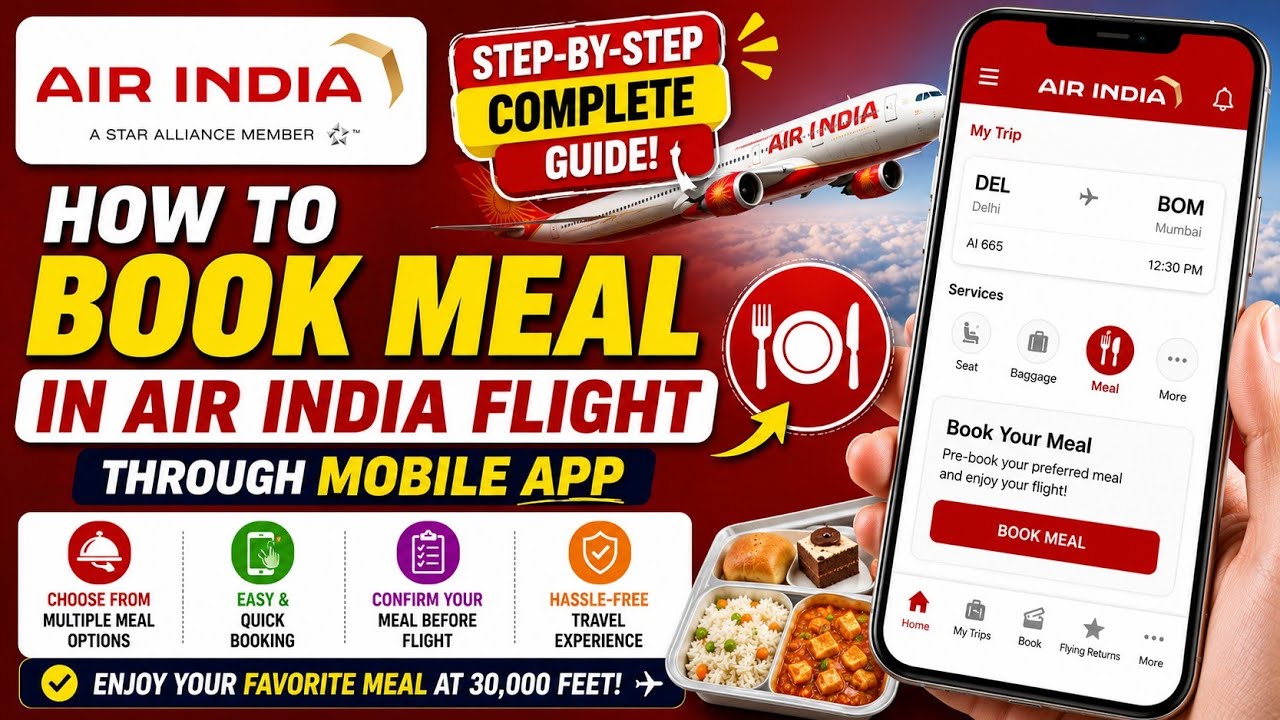 How to Book a Meal on an Air India Flight
