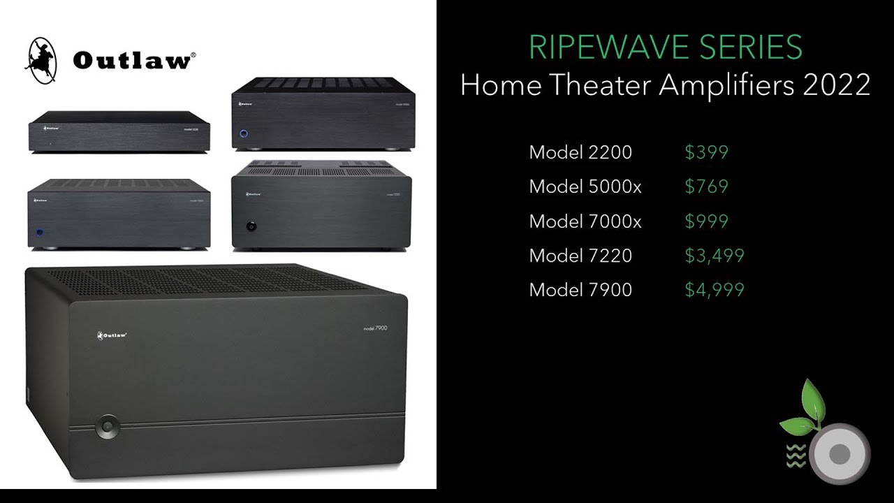 Усилители Outlaw Audio 2022 — все модели — 2200, 5000x, 7000x, 7220, 7900