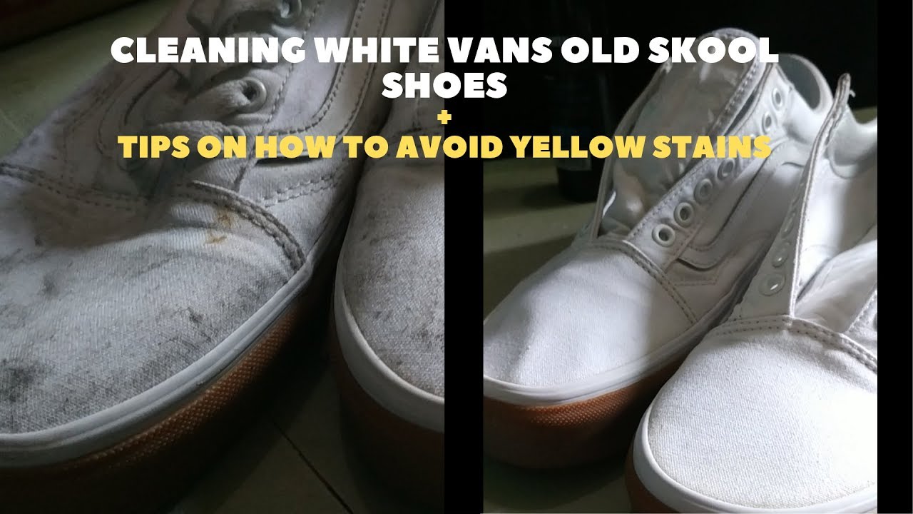 PANO PAPUTIIN ULI : VANS OLD SKOOL WHITE CANVAS Ukay shoe Cleaning