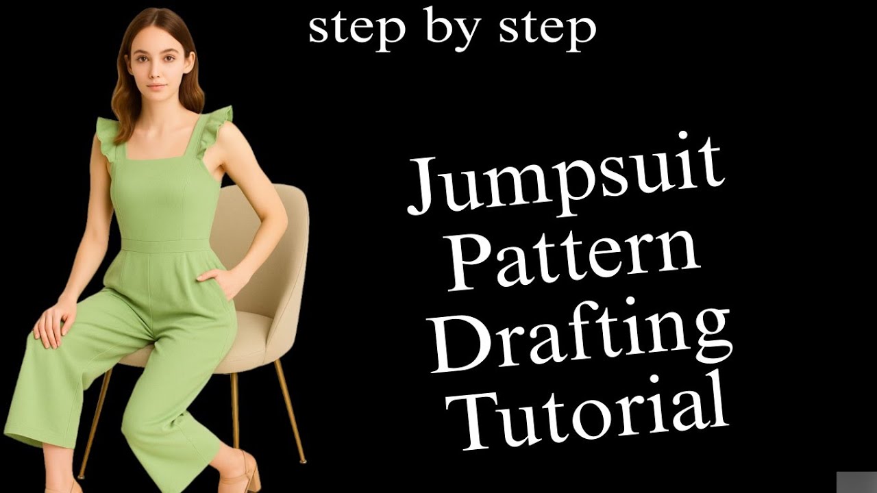 how to draft a stylish jumpsuit pattern drafting/cutting and stitching/pattern drafting