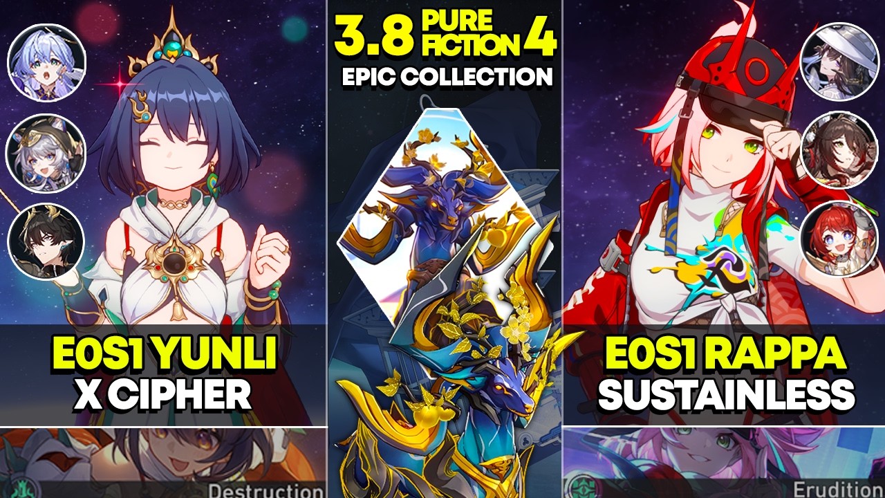 E0S1 Yunli x Cipher & E0S1 Rappa Sustainless | Pure Fiction 4 | Honkai Star Rail 3.8
