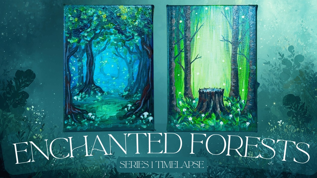 Enchanted Forests 🌳 ✨  | Satisfying Art Timelapse