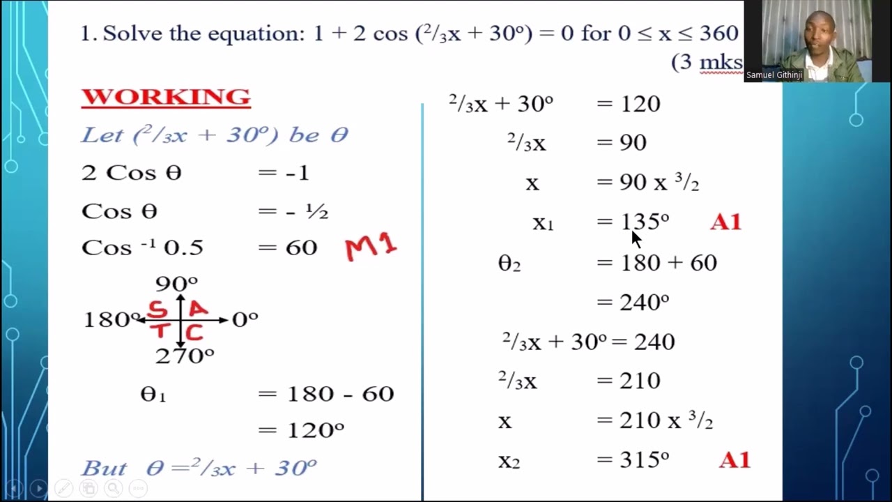 MATHEMATICS REVISION (Form 4) By Dr Sirme.