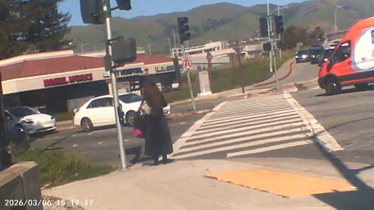 Weekday sunny, windy, and cold weather in California, USA