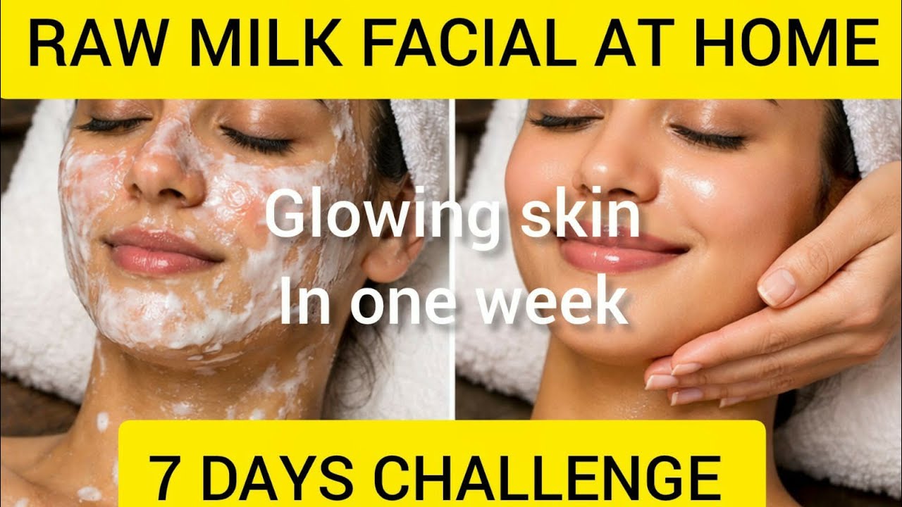 INSTANT Skin Brightening Milk Facial At Home Naturally Glowing skin in just one week 