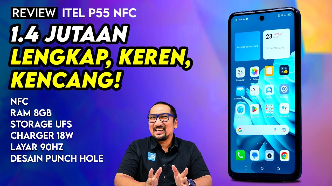 HP MURAH 1.4 Jutaan: Spek Kencang, NFC, Layar 90Hz, Desain Keren! REVIEW ITEL P55 NFC