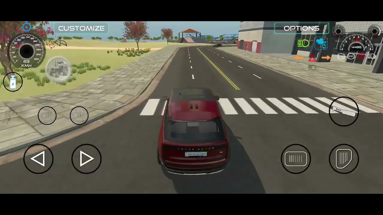 Driving maroon colour Range Rover velar. # Indian vehicle Simulator 3D.