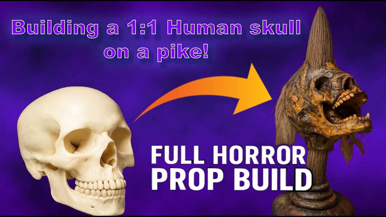 💀 Building a Life-Size Human Head on a Pike | Full Horror Prop Build