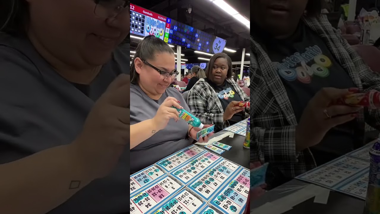Trying to hide numbers from GiGi 🤭 $1199 Mama Bear win! #Bingo #Bayareabingo #Bayareabingobabes