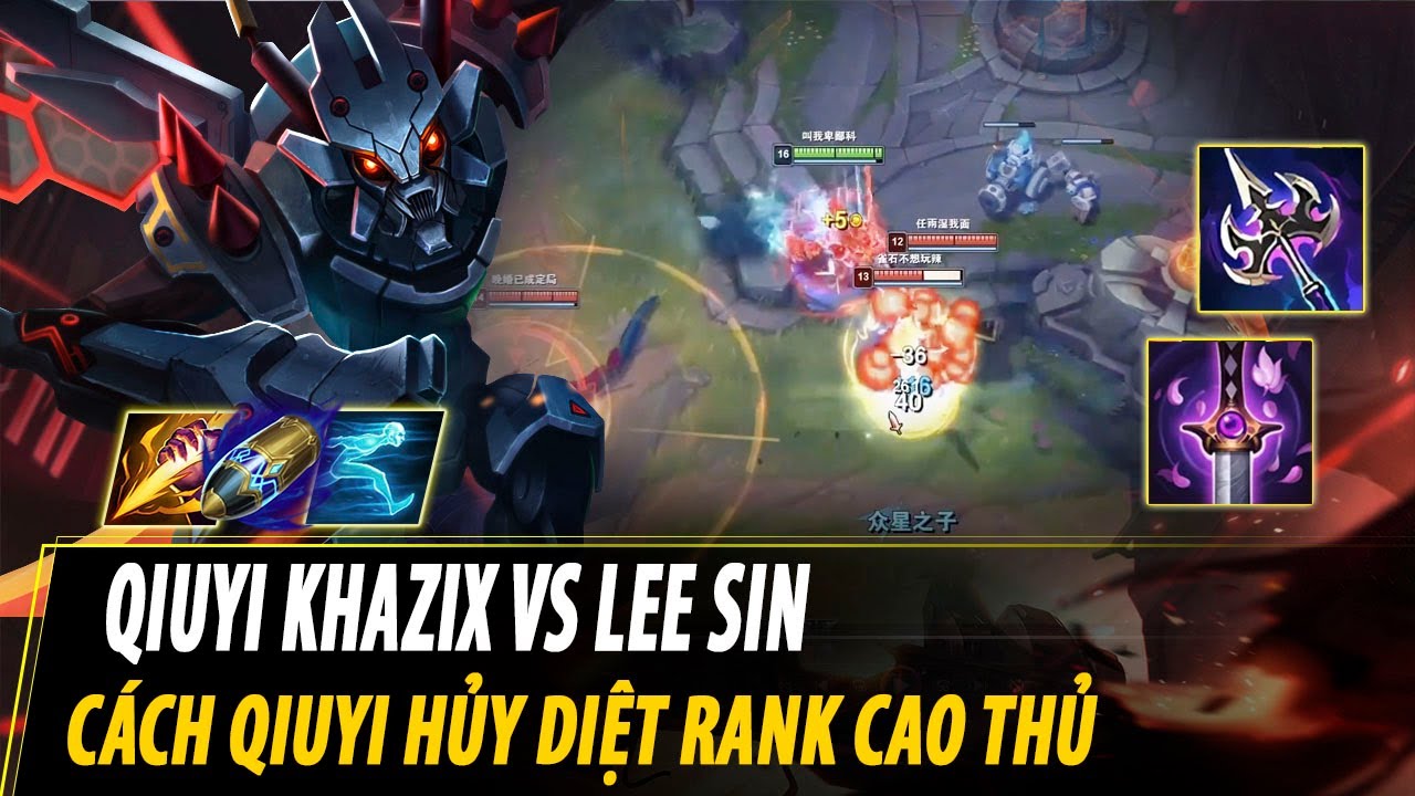 RANK 1 KHAZIX CN - QIUYI KHA'ZIX VS LEE SIN | CN MASTER ELO