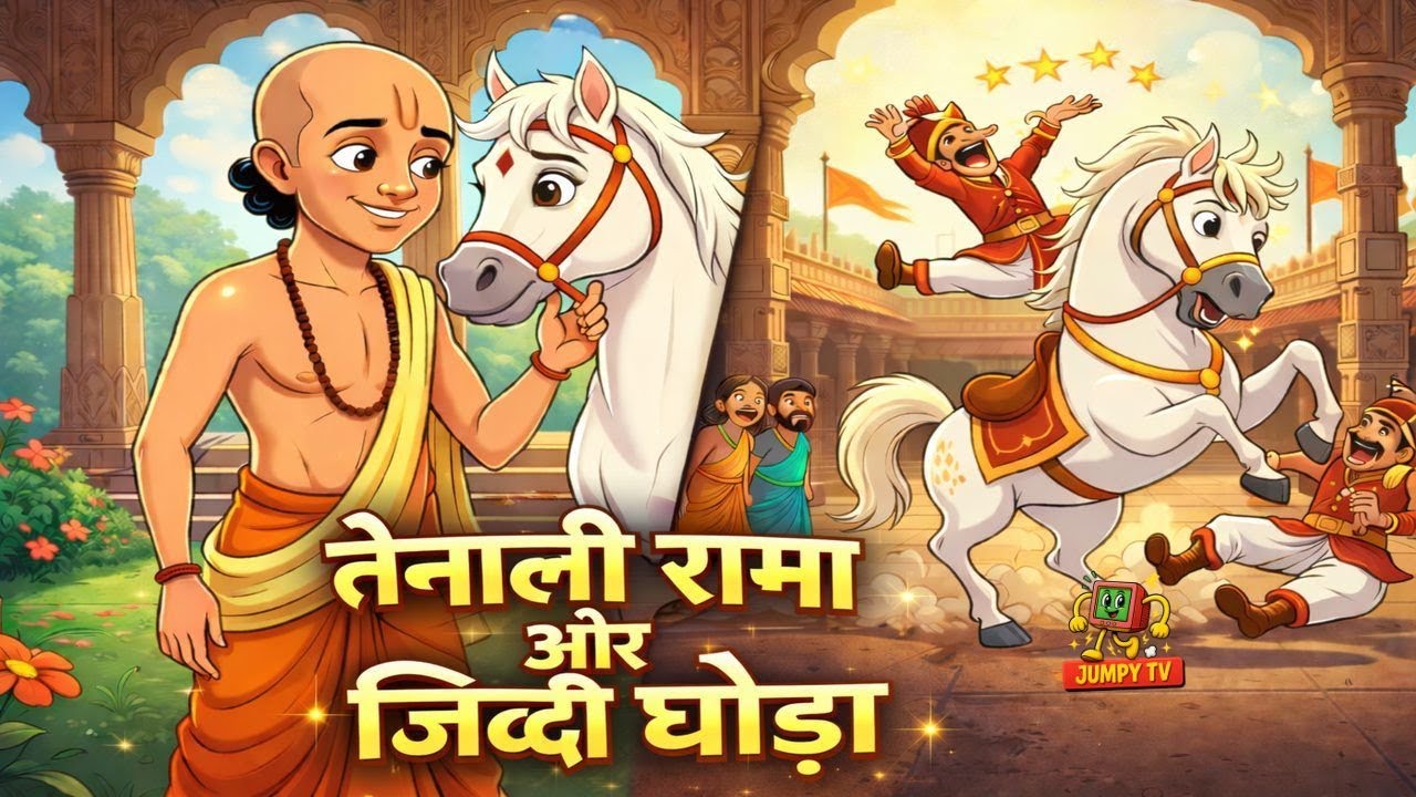 तेनाली राम और ज़िद्दी घोड़ा | Tenali Rama & The Stubborn Horse | Hindi Moral Stories | 2D Cartoon