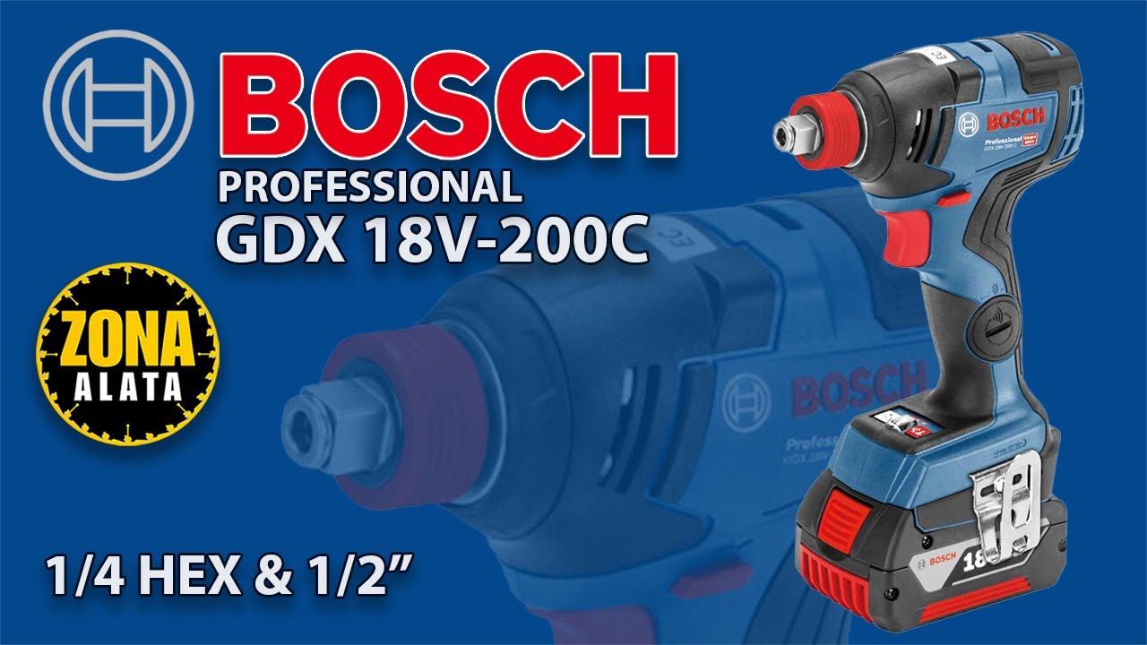 Bosch Professional GDX 18v-200c 2 u 1 Udarni Odvijač 1/4 Hex & 1/2