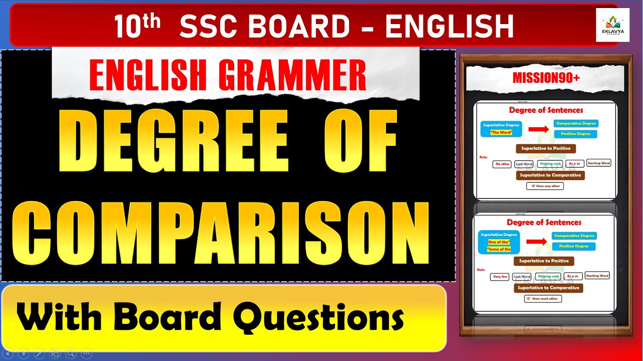 Degree of Comparison| Positive, Comparative & Superlative Degree| English Grammer| Board Exam 2026|