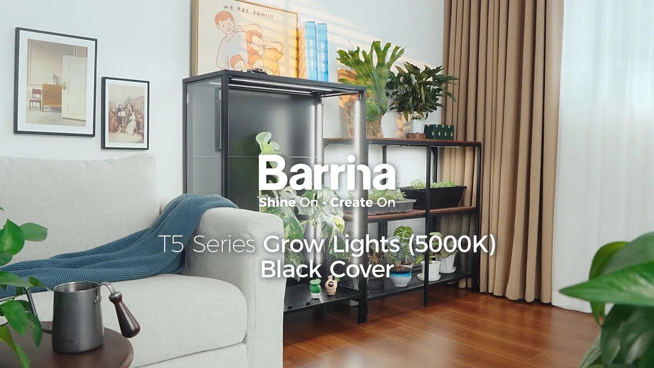 Barrina T5 Series Grow Lights 5000K (Black Cover Magnetic) Installation and Usage #barrina